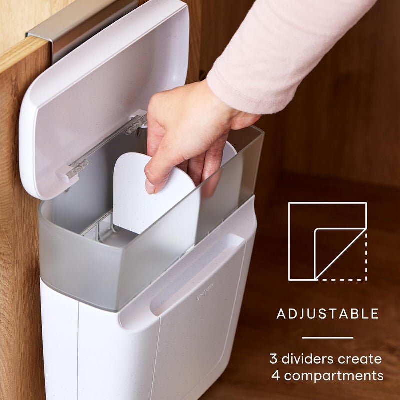 YouCopia DoorStash Toiletry Organizer, Hanging Bathroom Cabinet Door Organizer with 3 Adjustable Compartments and Covered Lid for Accessory Organization - Image 5